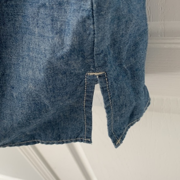 EUC Tory Burch Deneuve Light Blue‎ Denim Knee Length Shirtdress size XS chambray - Picture 6 of 14